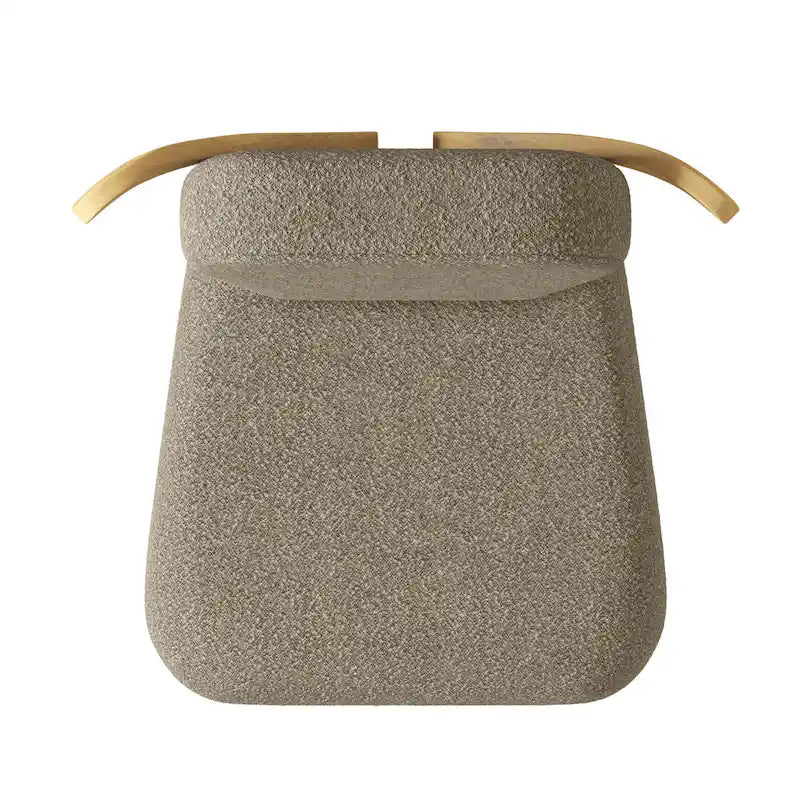 Chaises de salle à manger Corvus Delhi Teddy en tissu avec pieds en bois (lot de 2)