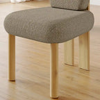 Chaises de salle à manger Corvus Delhi Teddy en tissu avec pieds en bois (lot de 2)