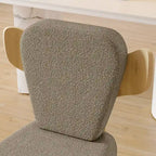 Chaises de salle à manger Corvus Delhi Teddy en tissu avec pieds en bois (lot de 2)