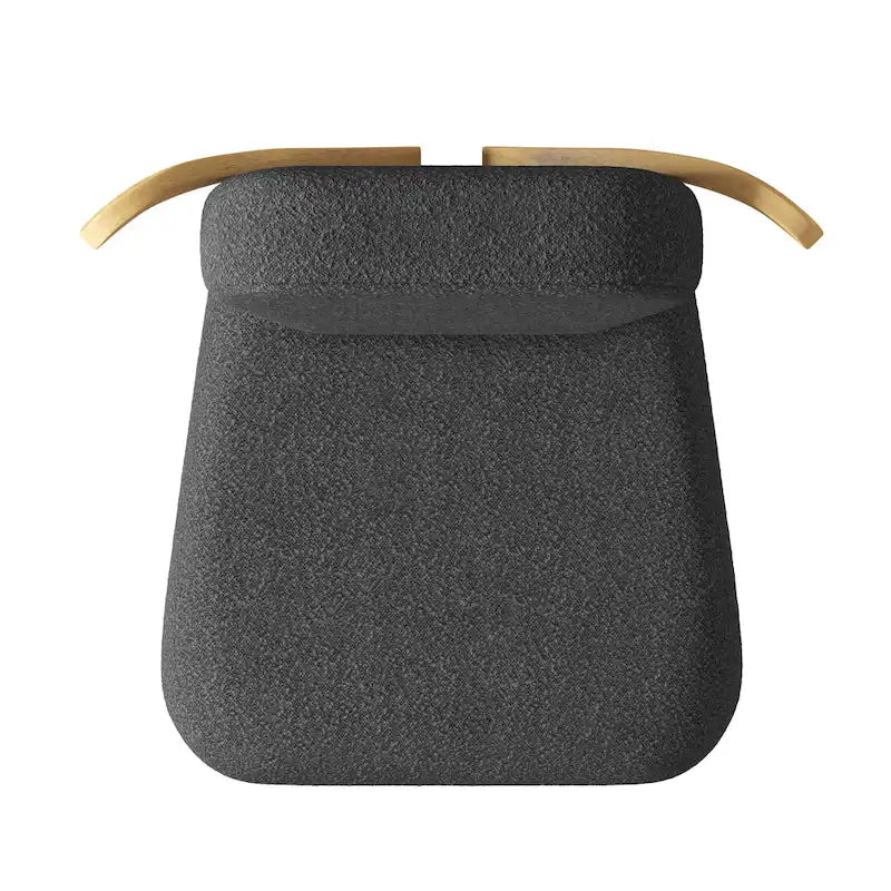 Chaises de salle à manger Corvus Delhi Teddy en tissu avec pieds en bois (lot de 2)