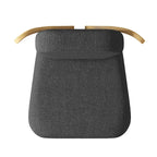 Chaises de salle à manger Corvus Delhi Teddy en tissu avec pieds en bois (lot de 2)