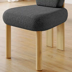 Chaises de salle à manger Corvus Delhi Teddy en tissu avec pieds en bois (lot de 2)