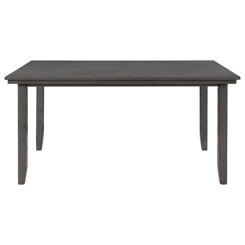 Ensemble de salle à manger 6 pièces (table et chaises avec banc), style rustique, en bois, pour 6 personnes