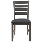 Ensemble de salle à manger 6 pièces (table et chaises avec banc), style rustique, en bois, pour 6 personnes