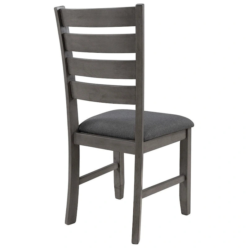 Ensemble de salle à manger 6 pièces (table et chaises avec banc), style rustique, en bois, pour 6 personnes