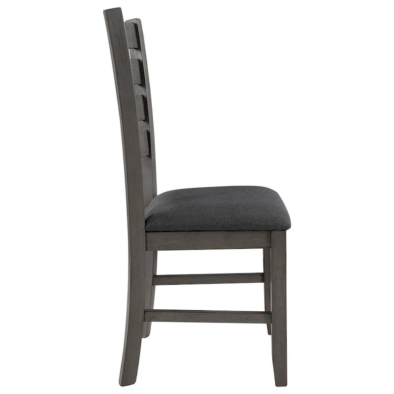 Ensemble de salle à manger 6 pièces (table et chaises avec banc), style rustique, en bois, pour 6 personnes