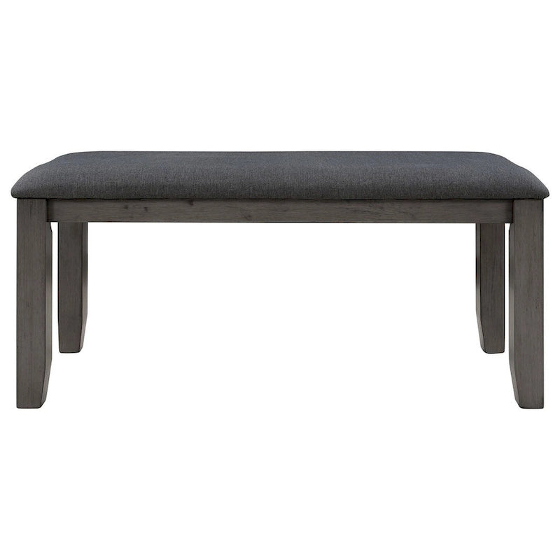 Ensemble de salle à manger 6 pièces (table et chaises avec banc), style rustique, en bois, pour 6 personnes