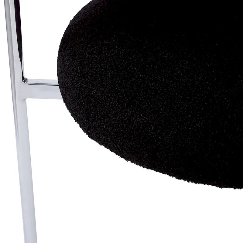 Chaises de salle à manger modernes Naci avec accoudoirs en tissu et pieds en métal, par Christopher Knight Home