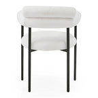 Chaises de salle à manger modernes Naci avec accoudoirs en tissu et pieds en métal, par Christopher Knight Home