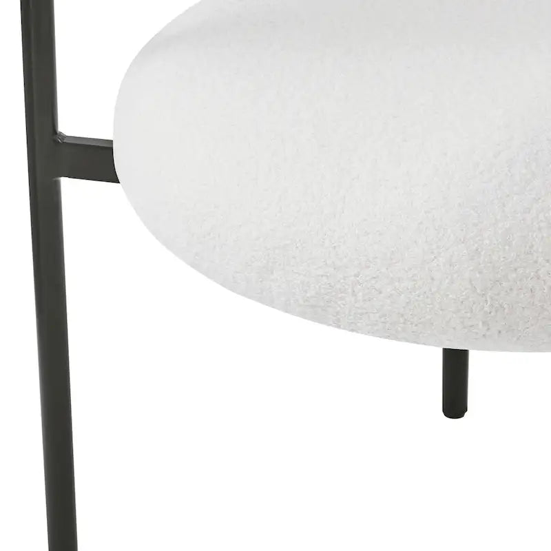 Chaises de salle à manger modernes Naci avec accoudoirs en tissu et pieds en métal, par Christopher Knight Home