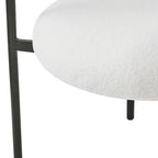 Chaises de salle à manger modernes Naci avec accoudoirs en tissu et pieds en métal, par Christopher Knight Home