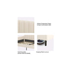 Lit de jour Epiphyllum moderne pour une personne avec dossier capitonné côtelé par Christopher Knight Home