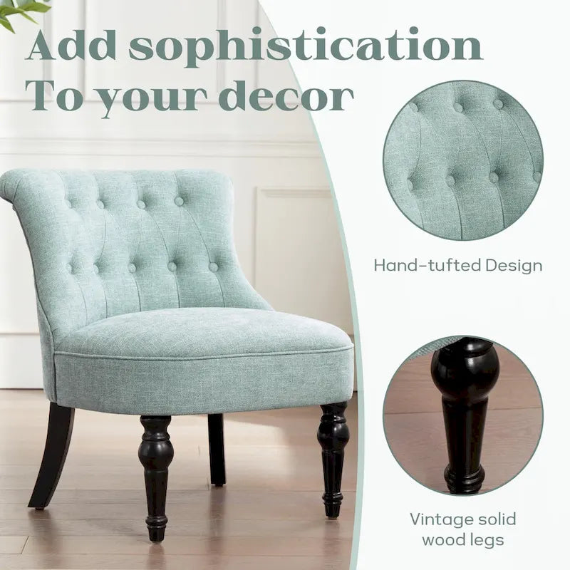 Ensemble de 2 fauteuils d'appoint capitonnés