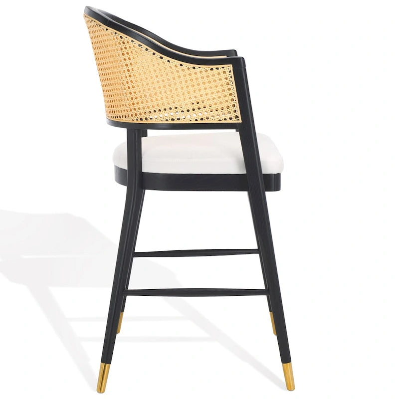 Tabouret de bar SAFAVIEH Couture Rogue en rotin, 68,5 cm (27 pouces) - 61 cm (24 po) L x 58,5 cm (23 po) P x 106,5 cm (42 po) H