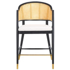 Tabouret de bar SAFAVIEH Couture Rogue en rotin, 68,5 cm (27 pouces) - 61 cm (24 po) L x 58,5 cm (23 po) P x 106,5 cm (42 po) H